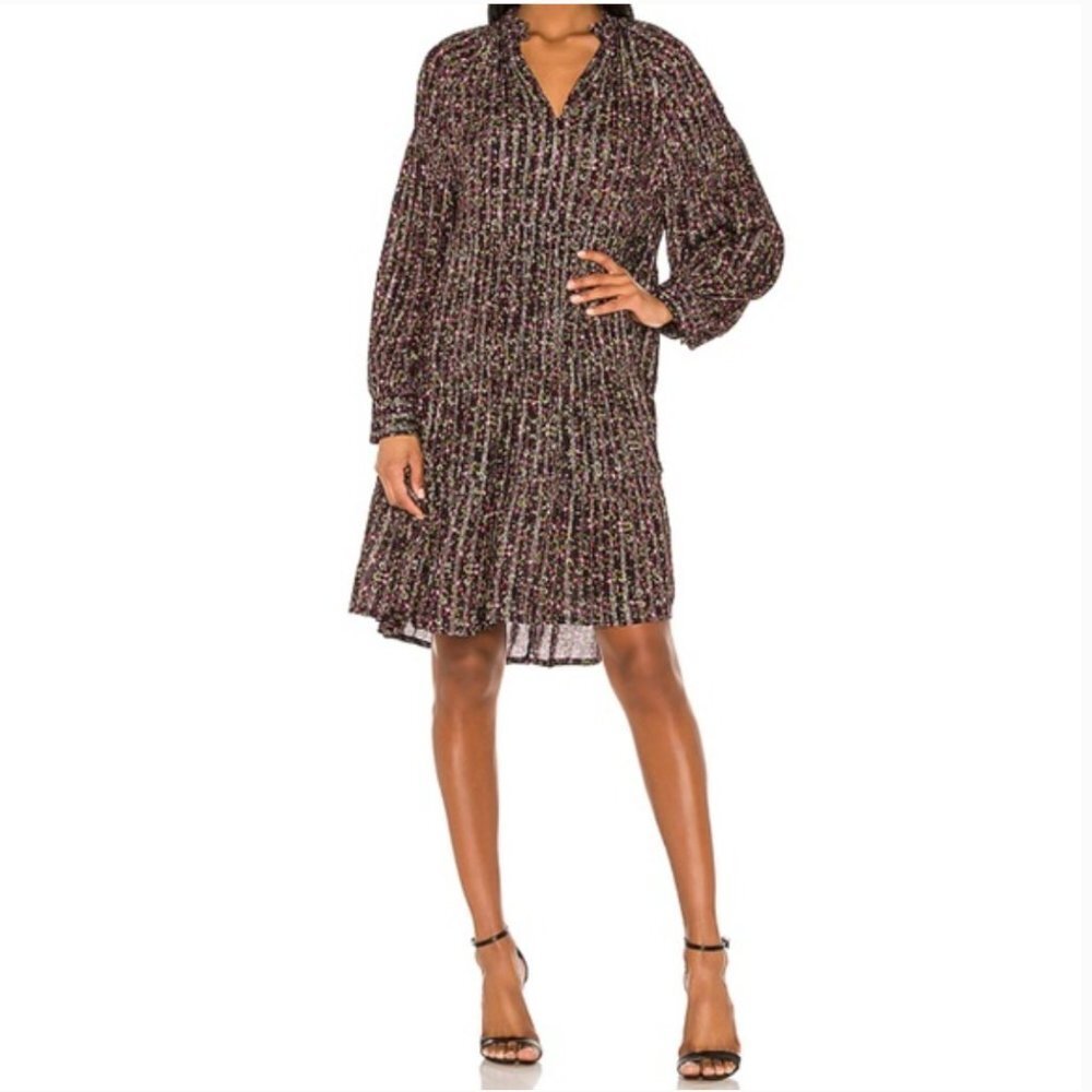 NWT Birgitte Herskind Adeline Dress in‎ Purple Flower Size 4
